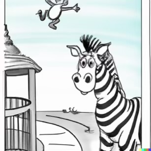 DALL·E 2023-02-04 15.49.03 – zoo animals outside cages free happy and excited Dr. Seuss style drawings-compressed