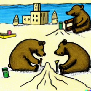 DALL·E 2023-02-04 16.07.50 – Bears build sandcastles on beach Dr. Seuss style drawings-compressed