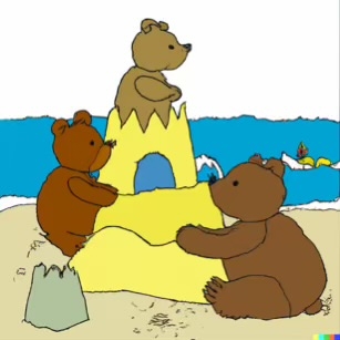 DALL·E 2023-02-04 16.08.12 – Bears build sandcastles on beach Dr. Seuss style drawings-compressed